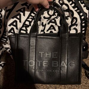 SMALL Marc Jacobs Black Leather Tote Bag